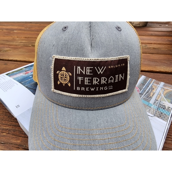 NEW, New Terrain Brewing Co. Golden Colorado Snapback Trucker Ball Cap - Picture 2 of 8